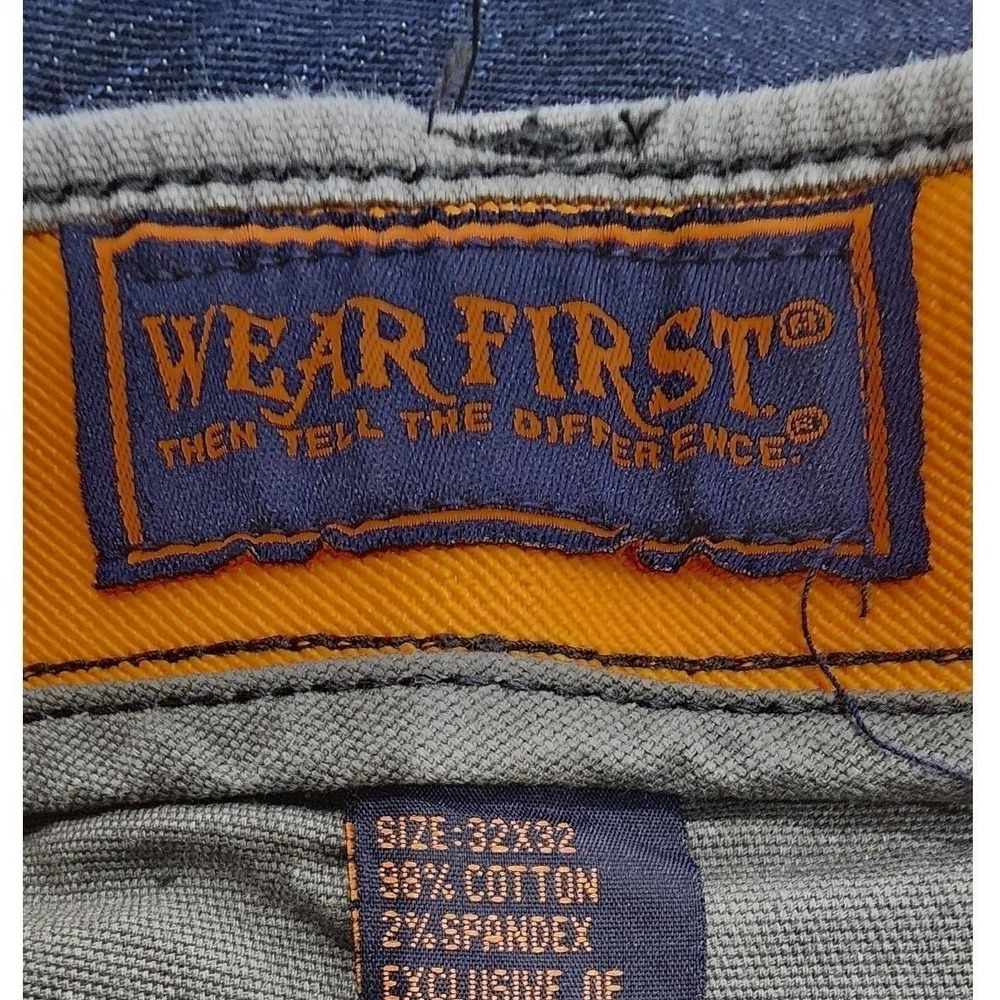Vintage Y2K Wear First Denim Jeans Pants Men's 32x32 Gray Cotton Blend Casual - Picture 4 of 10